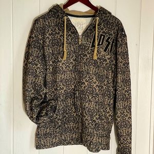 LOST Black and Gold skull detail jacket